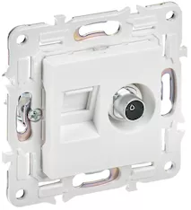 Розетка двойная IEK SKANDY TVRJ45 кат.5E SK-A14W SK-AK20-1-K01 