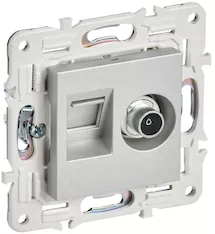 Розетка двойная IEK SKANDY TVRJ45 кат.5E SK-A14S SK-AK20-1-K23