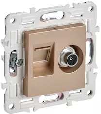 Розетка двойная IEK SKANDY TVRJ45 кат.5E SK-A14Sa SK-AK20-1-K98