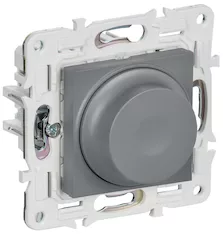 SKANDY Светорегулятор поворотный с индикацией 600Вт SK-D01Gr серый IEK SK-D41-0600-K03