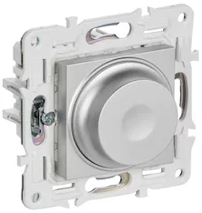SKANDY Светорегулятор поворотный с индикацией 600Вт SK-D01S серебряный IEK SK-D41-0600-K23