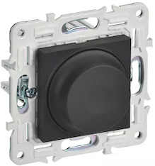 SKANDY Светорегулятор поворотный с индикацией 600Вт SK-D01G графит IEK SK-D41-0600-K53