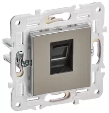 SKANDY Розетка компьютерная RJ45 кат.5E SK-K01N металл никель IEK SK-K10-1-K50