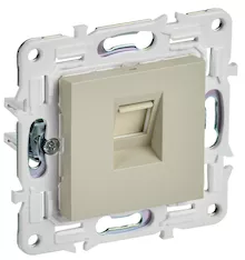 SKANDY Розетка компьютерная RJ45 кат.6 SK-K02B бежевый IEK SK-K10-2-K10