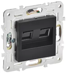 Розетка компьютерная двойная IEK SKANDY RJ45 кат.5E SK-K03Bl SK-K20-1-K02 