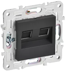 Розетка компьютерная двойная IEK SKANDY RJ45 кат.5E SK-K03G SK-K20-1-K53 
