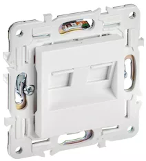 SKANDY Розетка компьютерная двойная RJ45 кат.6 SK-K04W арктический белый IEK SK-K20-2-K01