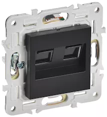 SKANDY Розетка компьютерная двойная RJ45 кат.6 SK-K04Bl черный IEK SK-K20-2-K02