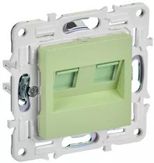 SKANDY Розетка компьютерная двойная RJ45 кат.6 SK-K04G мятный IEK SK-K20-2-K06