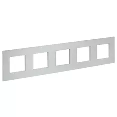 SKANDY Рамка 5-местная SK-F35S металл серебряный IEK SK-M52-M-K23