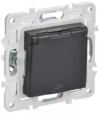 Розетка 1-местная IEK SKANDY 16А IP44 SK-R11T SK-R16-16-44-K48
