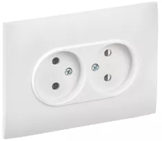 Розетка 2-местная IEK SKANDY 10А SK-R10W SK-R20-10-K01-F 