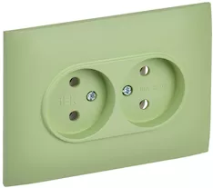 Розетка 2-местная IEK SKANDY 10А SK-R10G SK-R20-10-K06-F