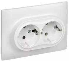 Розетка 2-местная IEK SKANDY 16А SK-R08W SK-R21-16-K01-F 