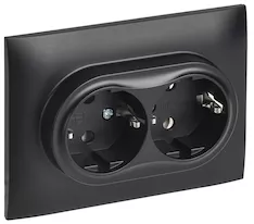 Розетка 2-местная IEK SKANDY 16А SK-R08Bl SK-R21-16-K02-F 