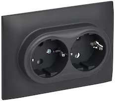 Розетка 2-местная IEK SKANDY 16А SK-R08T SK-R21-16-K48-F