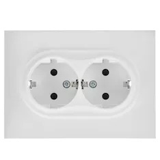 Розетка 2-местная SKANDY 16А SK-R07W IEK SK-R24-16-K01-F 