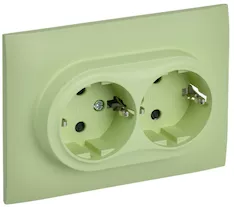 Розетка 2-местная IEK SKANDY 16А SK-R07G SK-R24-16-K06-F