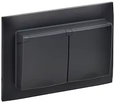 Розетка 2-местная и крышкой IEK SKANDY 16А IP44 SK-R12Bl SK-R26-16-44-K02-F 