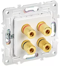 SKANDY Аудиорозетка 4-местная SK-A01W арктический белый IEK SK-S40-K01