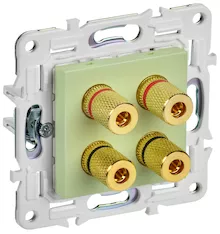 SKANDY Аудиорозетка 4-местная SK-A01G мятный IEK SK-S40-K06