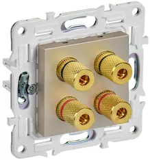 SKANDY Аудиорозетка 4-местная SK-A01Sh шампань IEK SK-S40-K37