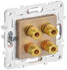 SKANDY Аудиорозетка 4-местная SK-A01Sa песочный IEK SK-S40-K98
