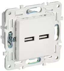 Розетка IEK SKANDY USB AA 3,1А SK-R15W SK-U21-D31-K01 