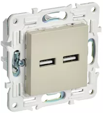 Розетка IEK SKANDY USB AA 3,1А SK-R15B SK-U21-D31-K10