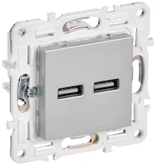 Розетка IEK SKANDY USB AA 3,1А SK-R15S SK-U21-D31-K23
