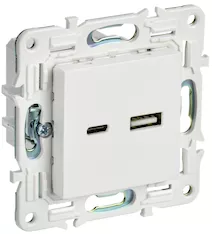 Розетка IEK SKANDY USB AC 3,1А SK-R14W SK-U22-D31-K01 