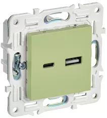 Розетка IEK SKANDY USB AC 3,1А SK-R14G SK-U22-D31-K06