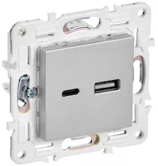Розетка IEK SKANDY USB AC 3,1А SK-R14S SK-U22-D31-K23