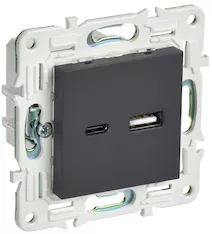 Розетка IEK SKANDY USB AC 3,1А SK-R14G SK-U22-D31-K53 