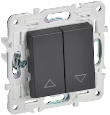 Выключатель жалюзи IEK SKANDY 10А SK-V12T SK-V15-0-10-K48