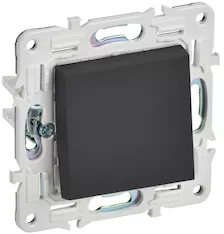 SKANDY Выключатель 1-клавишный кнопочный 10А SK-V14G графит IEK SK-V17-0-10-K53