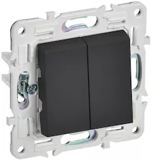 Выключатель 2-клавишный перекрестный IEK SKANDY 10А SK-V06G SK-V23-0-10-K53 