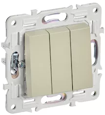 Выключатель 3-клавишный IEK SKANDY 10А SK-V11B SK-V30-0-10-K10