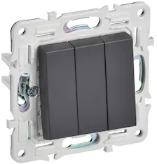 Выключатель 3-клавишный IEK SKANDY 10А SK-V11T SK-V30-0-10-K48
