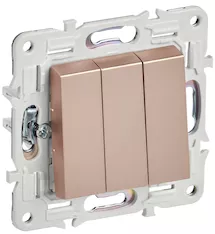 Выключатель 3-клавишный IEK SKANDY 10А SK-V11Sa SK-V30-0-10-K98