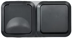 Блок розетка-выключатель горизонтальный IEK TORS 16А IP55 TS142 TS-G10-6-55-V-K53 