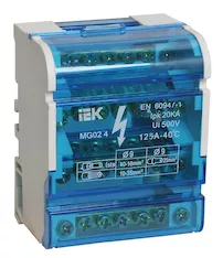 Шины на DIN-рейку в корпусе (кросс-модуль) IEK ШНК 4х7 3LPEN YND10-4-07-100 