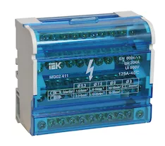 Шины на DIN-рейку в корпусе (кросс-модуль) IEK ШНК 4х11 3LPEN YND10-4-11-125 