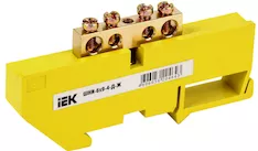 Шина PE "земля" на DIN-изол IEK ШНИ-6х9-4-Д-Ж