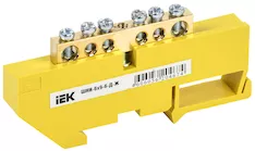 Шина PE "земля" на DIN-изол IEK ШНИ-6х9-6-Д-Ж
