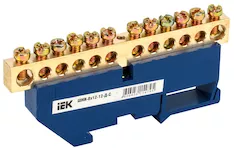Шина N "ноль" на DIN-изол IEK ШНИ-8х12-12-Д-С YNN10-812-12D-K07 