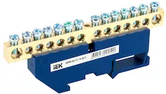Шина N "ноль" на DIN-изол IEK ШНИ-8х12-14-Д-С
