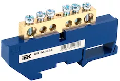 Шина N "ноль" на DIN-изол IEK ШНИ-8х12-6-Д-С