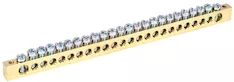 Шина PEN "земля-ноль" 8х12мм 24/2 (24групп/крепеж по краям) IEK YNN21-24-100