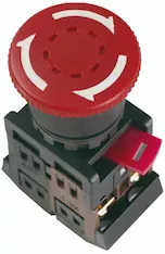 Кнопка IEK AE-22 d22мм 240В 1з+1р фикс.красн